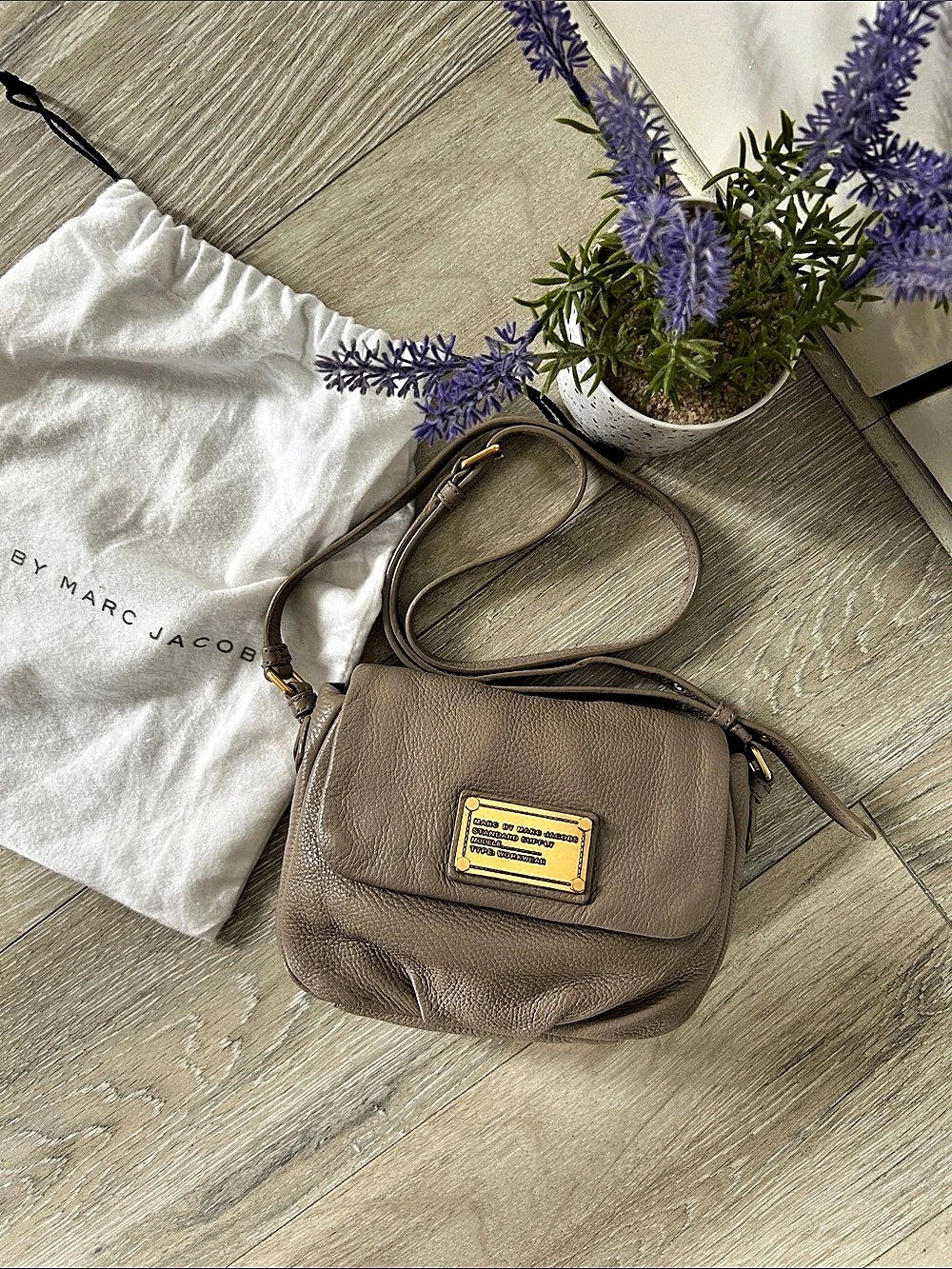 Marc by Marc Jacobs Vintage Classic Q Hillier Hobo Crossbody Bag in Taupe